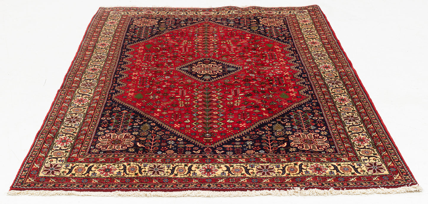 Abadeh handmade carpet from Persia, with extra close density. Size 161 x 238 cm. Mint condition!