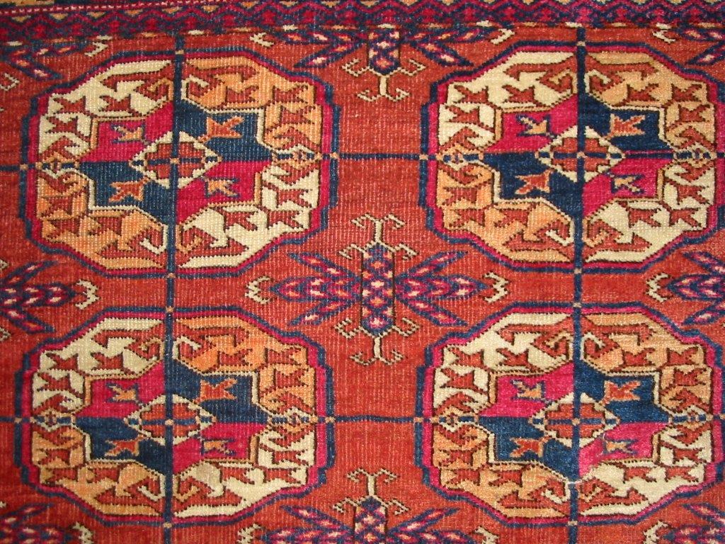 Antique Teke handmade carpet