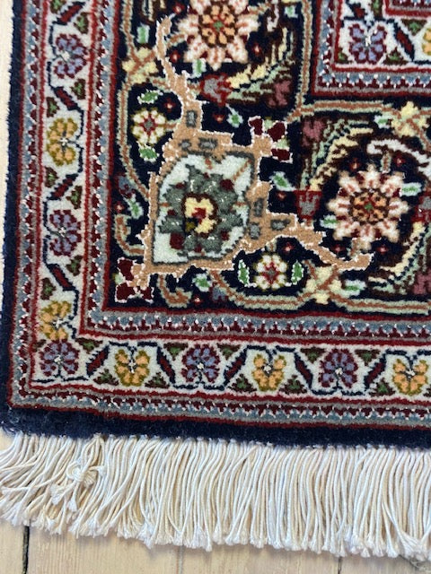 Persian Tabris made of pure korkwool, with silk inlays. Size ca 100 x 150 cm.
