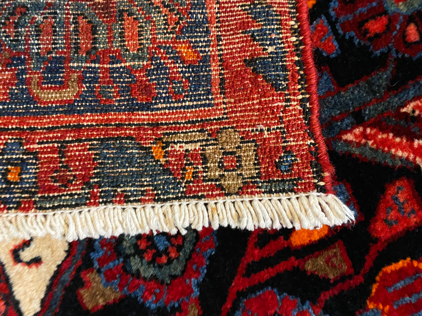 Nahavand Persian handmade carpet with a wounderful color setting, in mint condition, size 148 x 198 cm!